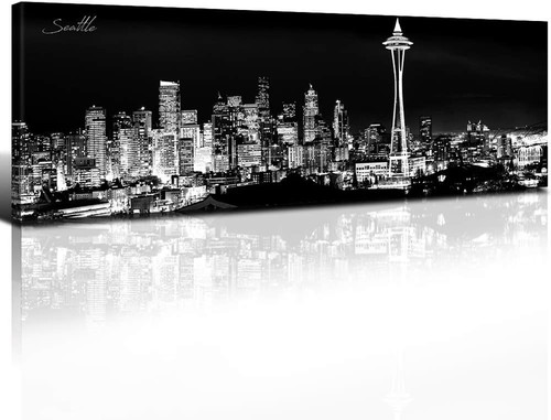 Seattle skyline wall art - seattle,